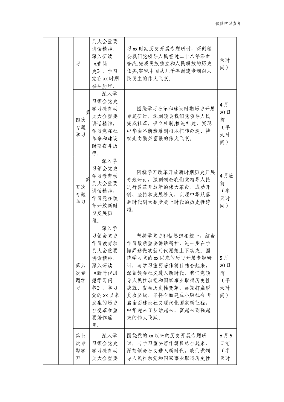 (原创)3篇党员个人党史教育学习计划月历表清单.docx_第2页