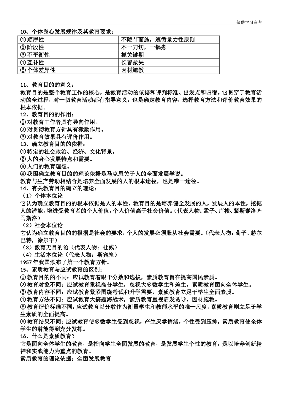 (原创)最新2021-2022教师招聘资格考试教育理论基础知识考前复习知识点高频必考重点总结归纳.doc_第2页