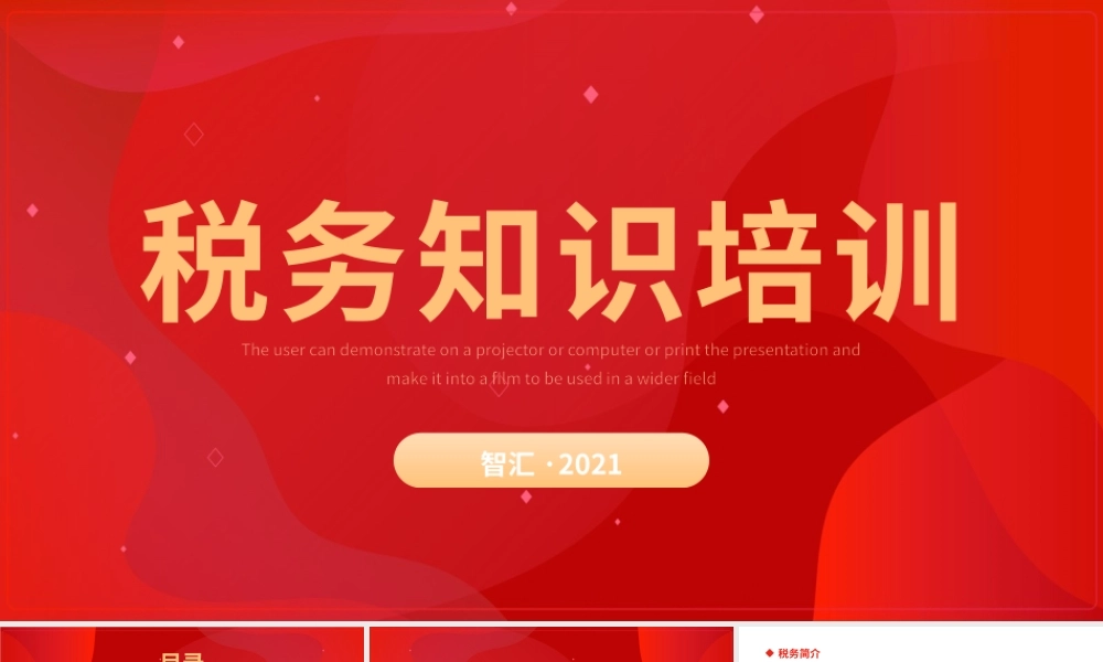 红色简约税务知识培训PPT模板.pptx