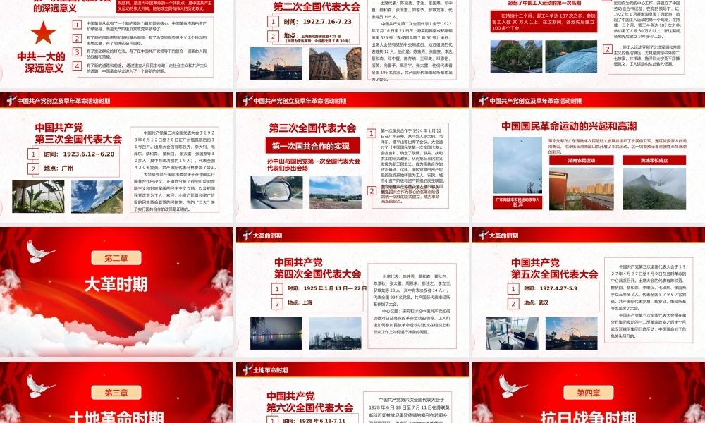 建党艰辛与辉煌历程PPT模板下载.pptx