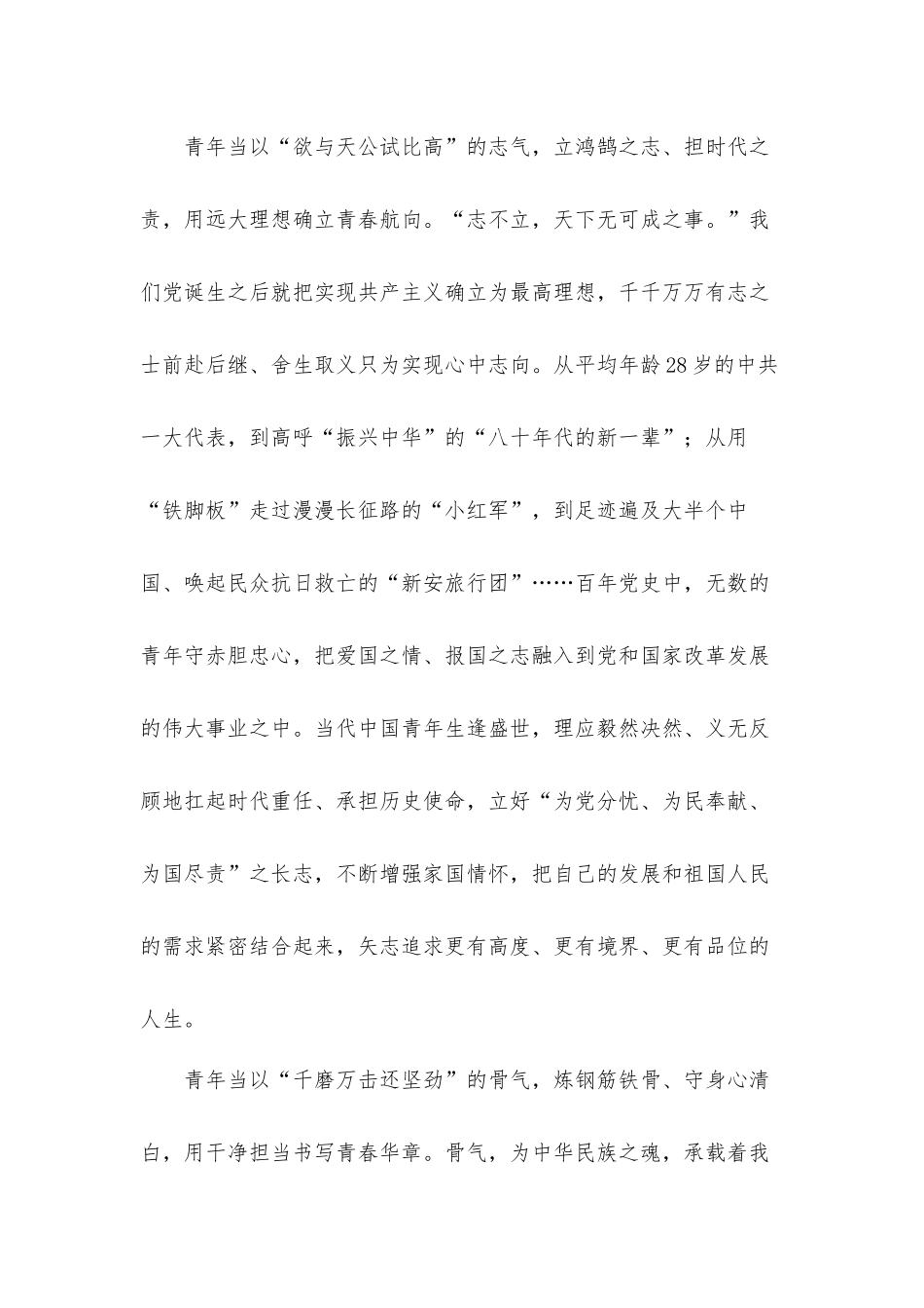以奋斗践行“请党放心,强国有我”青春誓言发言材料.docx_第2页