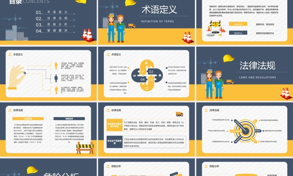 有限空间密闭空间安全知识培训安全作业管理制度讲解通用PPT模板下载.pptx