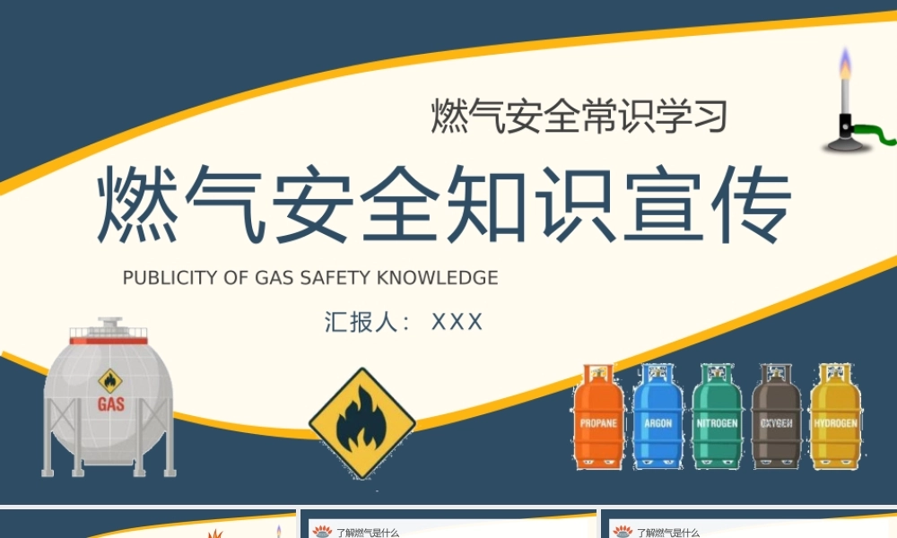 燃气安全知识宣传方案汇报校园公益活动推广计划PPT模板下载.pptx