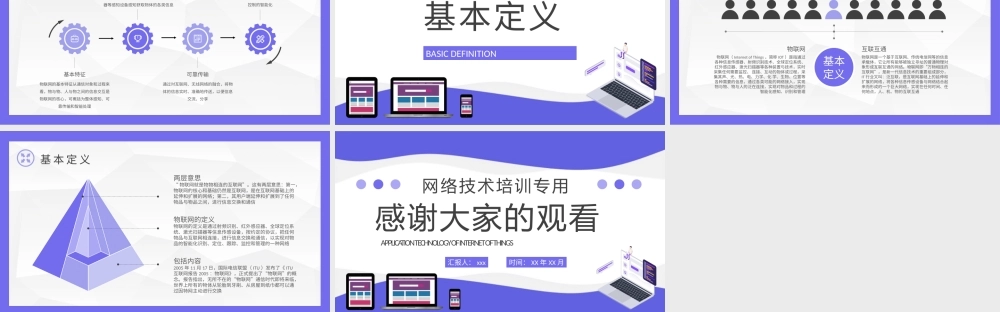 物联网应用技术知识学习企业部门员工网络技术培训PPT模板下载.pptx