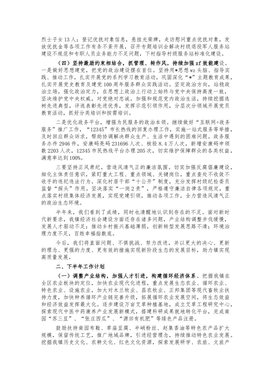 乡镇2021半年总结及工作计划.docx_第3页
