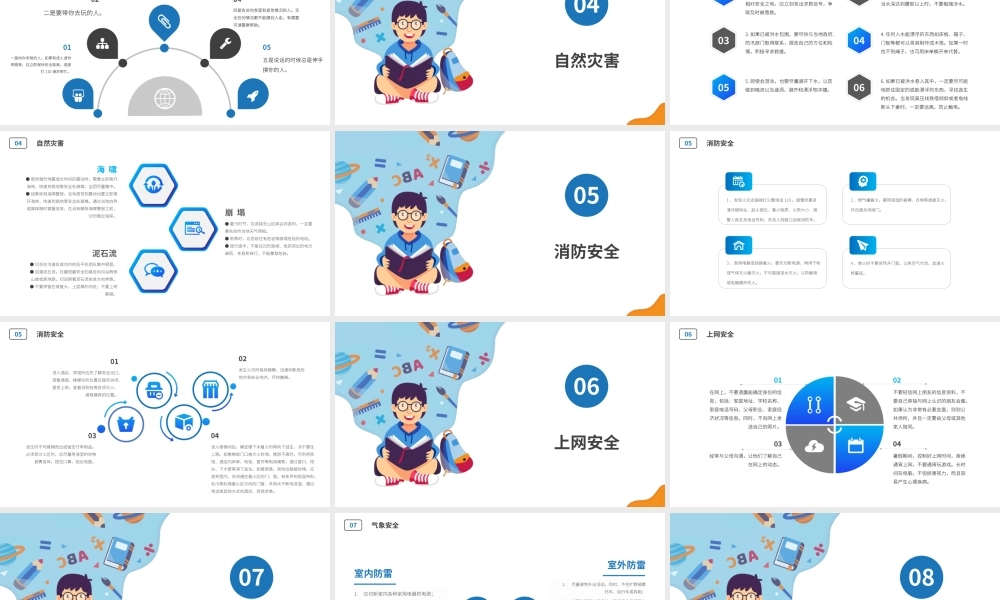快乐过暑假假期安全教育主题班会PPT模板下载.pptx