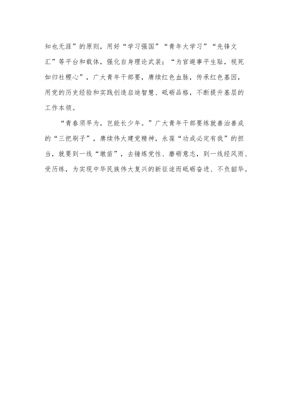 青年干部应练就“几把刷子”（《关于加强基层治理体系和治理能力现代化建设的意见》读后感）.docx_第3页