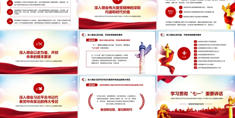 学习贯彻“七一”重要讲话精神PPT课件（带内容）.pptx