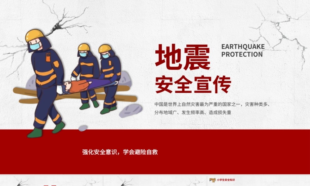地震安全知识教育PPT模板下载.pptx