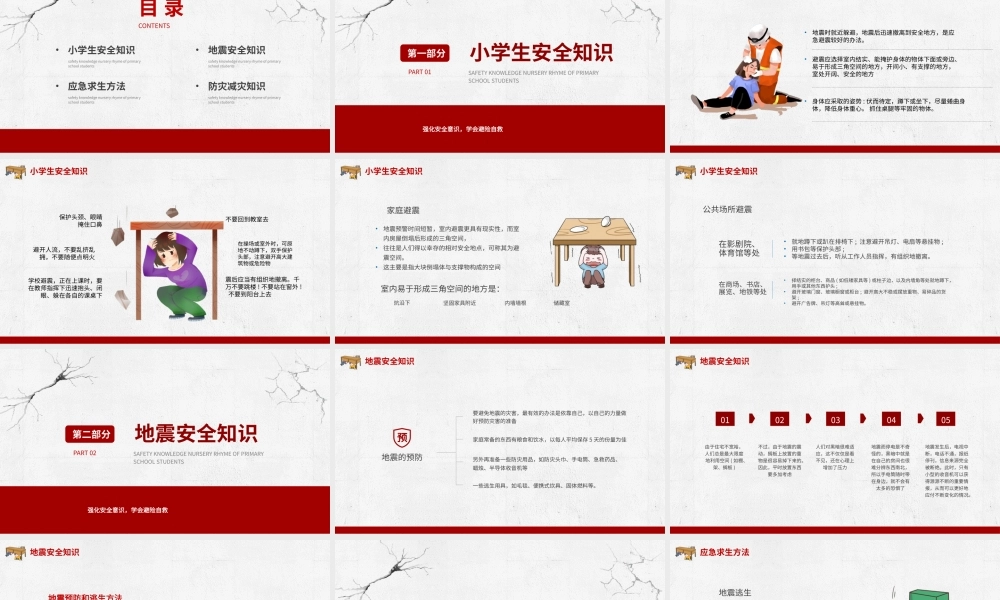 地震安全知识教育PPT模板下载.pptx