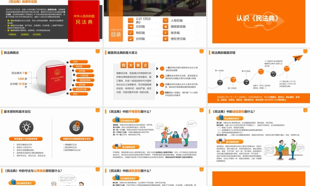 中华人民共和国民法典重点解读PPT课件（带内容）.pptx