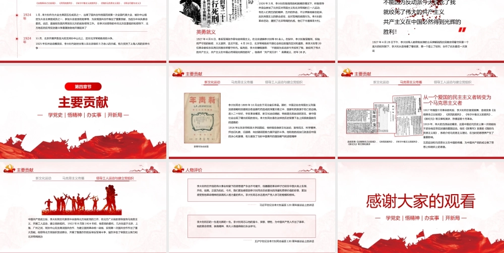 2021红色人物介绍之中国革命的“播火者”—李大钊PPTPPT模板下载.pptx