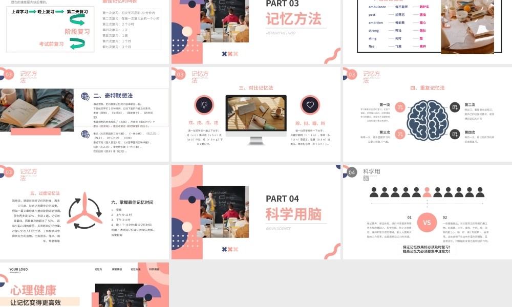 让记忆变得更高效高中生心理健康教育主题班会PPT课件（带内容）.pptx