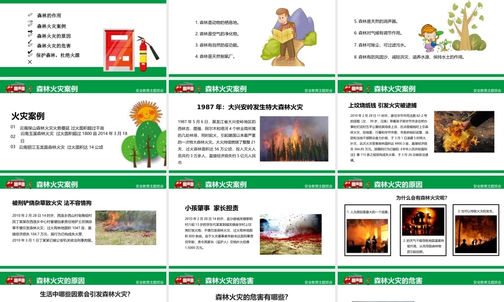 森林防火安全教育PPT模板下载.pptx