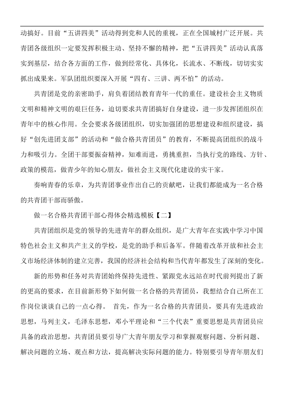 做一名合格共青团干部心得体会5篇.docx_第2页