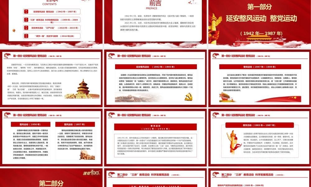 百年党史中的党内思想教育PPT模板下载.pptx