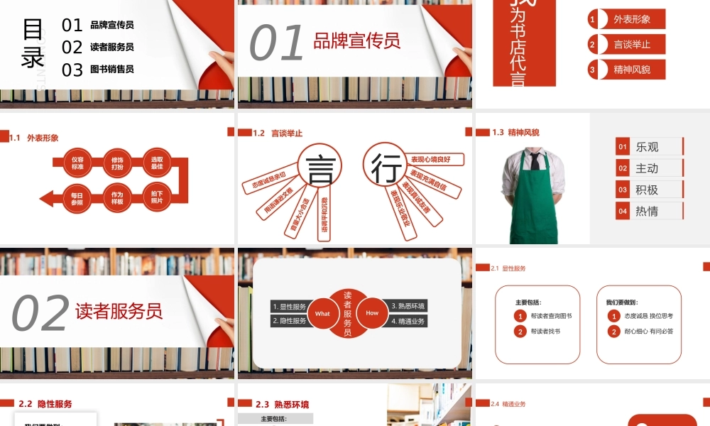 书店店员培训PPT模板下载.pptx