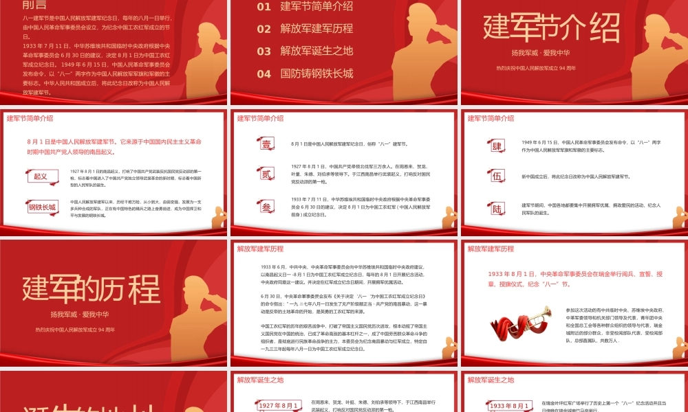 2021年94周年八一建军节PPT模板下载.pptx
