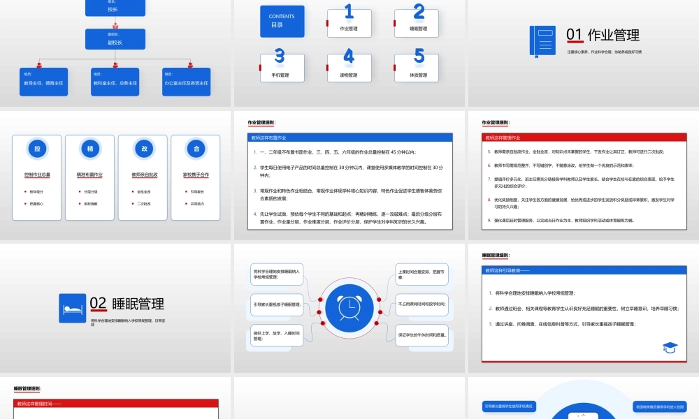 中小学“五项管理”工作实施方案PPT课件（带内容）.pptx