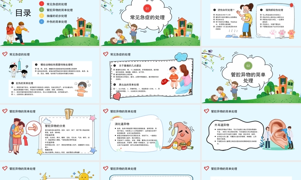 幼儿园老师急救知识培训PPT模板下载.pptx