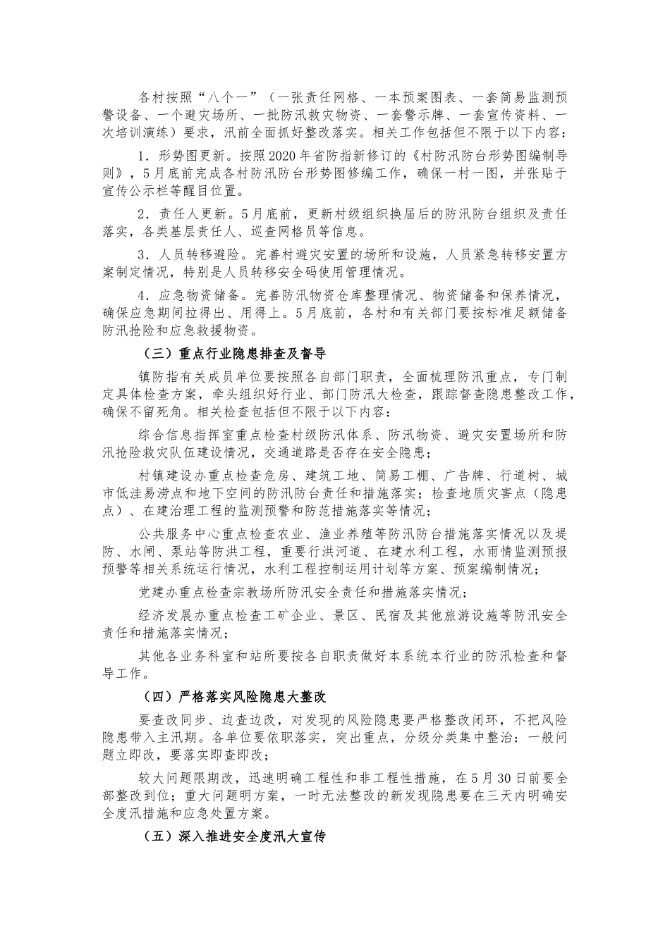 镇2021年防汛险隐患排查整治方案.docx_第2页