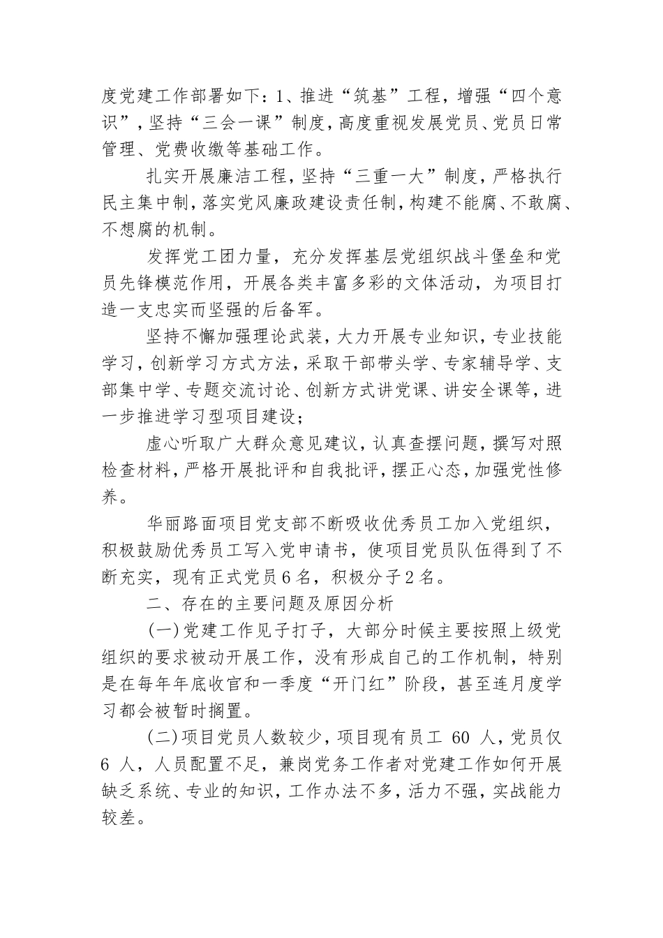 2020年项目党支部党建工作总结.doc_第2页