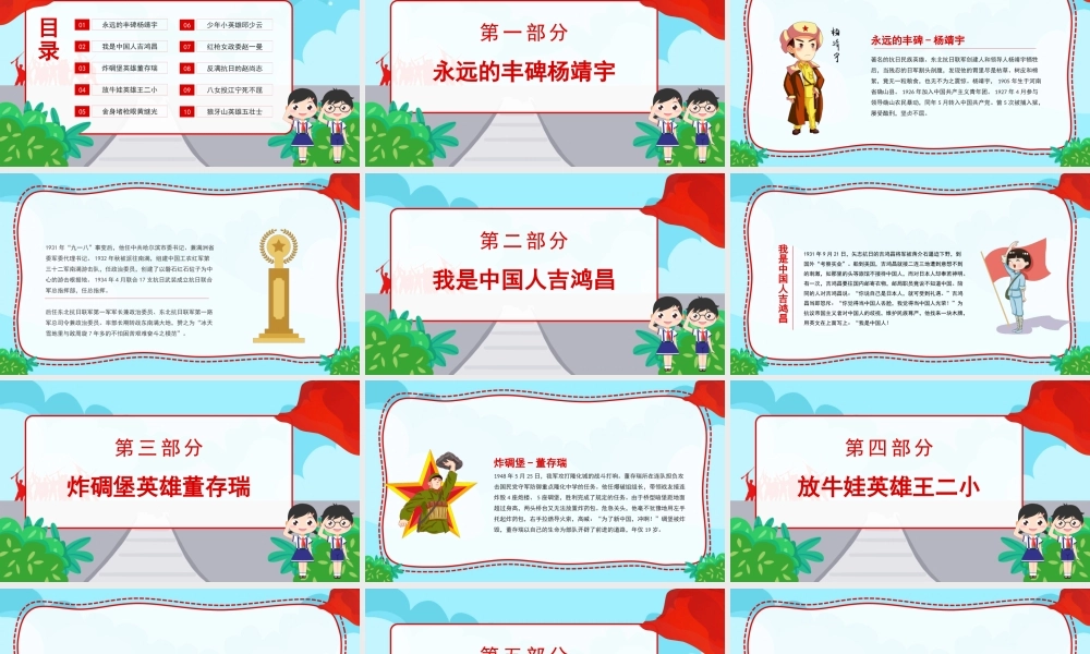 中小学生学习历史英雄主题班会PPT课件（带内容）.pptx