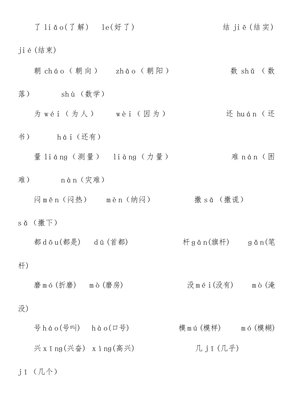 小学阶段常用多音字汇总.docx_第2页