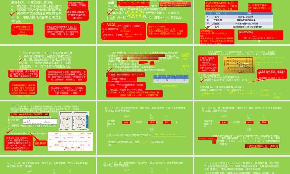 2021年全国甲卷试题评讲.pptx