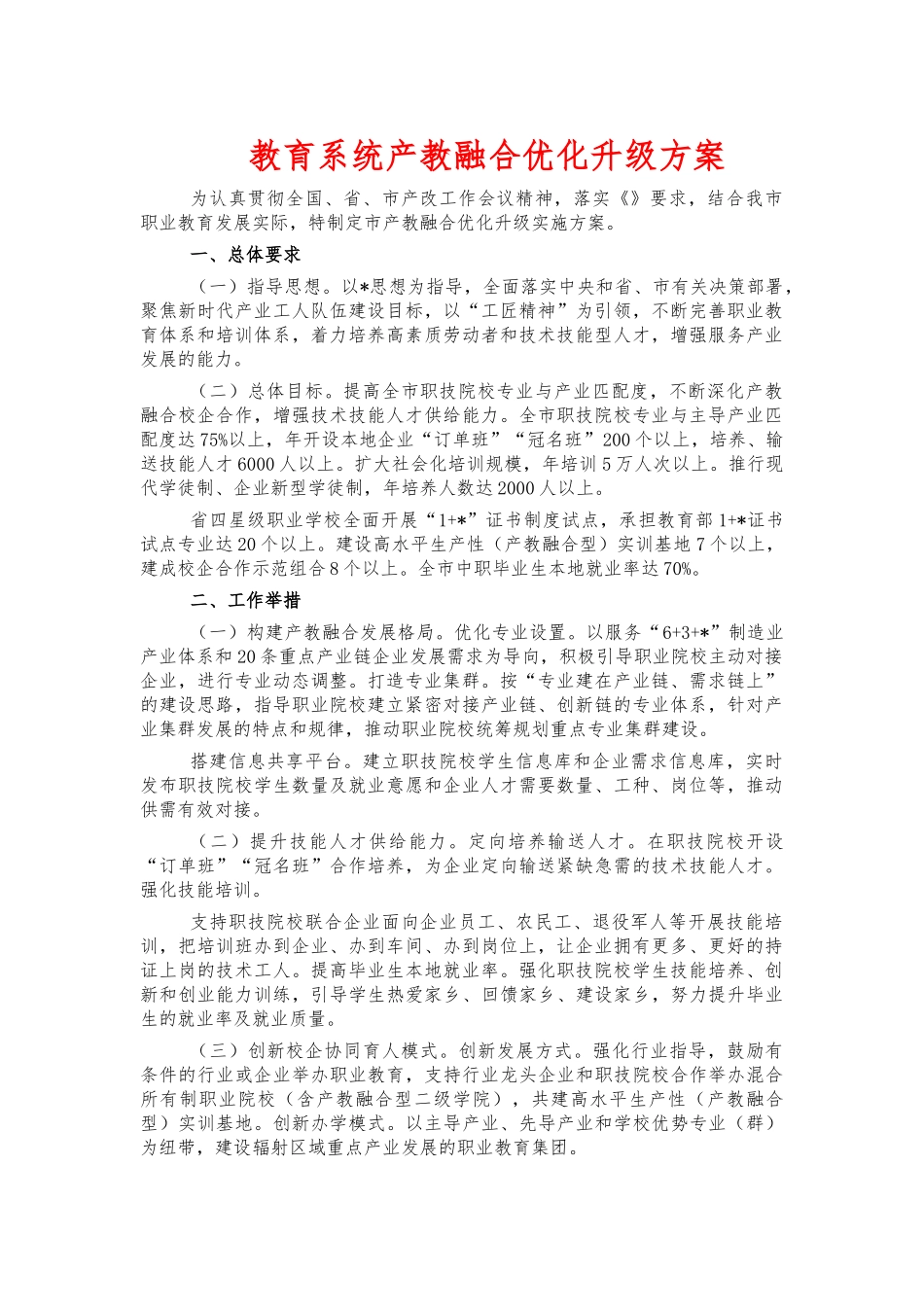 教育系统产教融合优化升级方案.docx_第1页