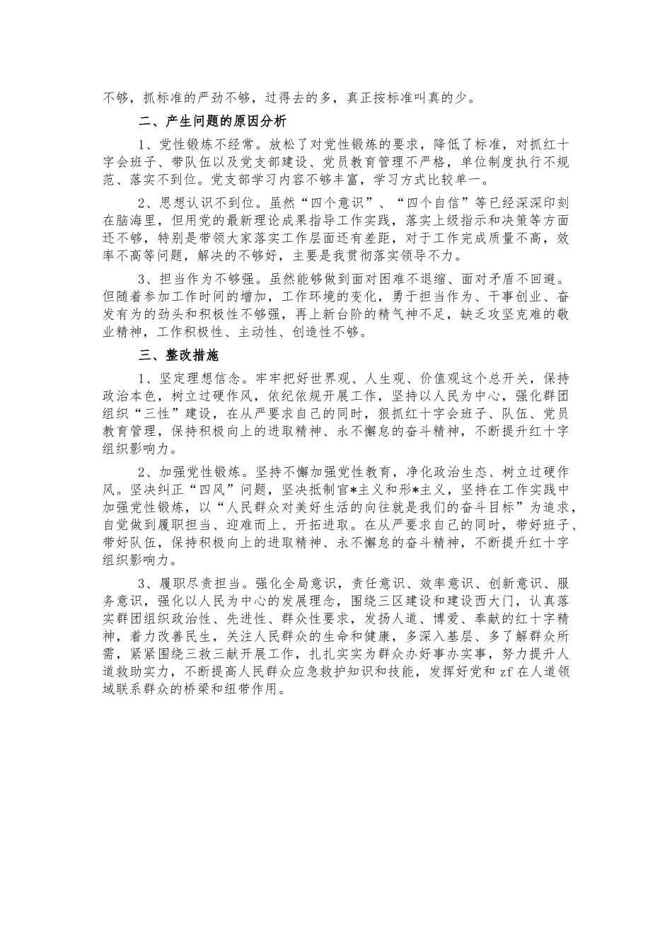 红十字会党史生活会发言提纲.docx_第3页