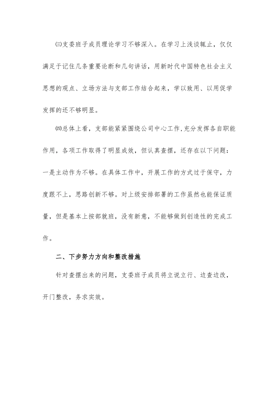 2021党支部学史明理方面存在的问题及整改措施汇报材料6篇.docx_第2页
