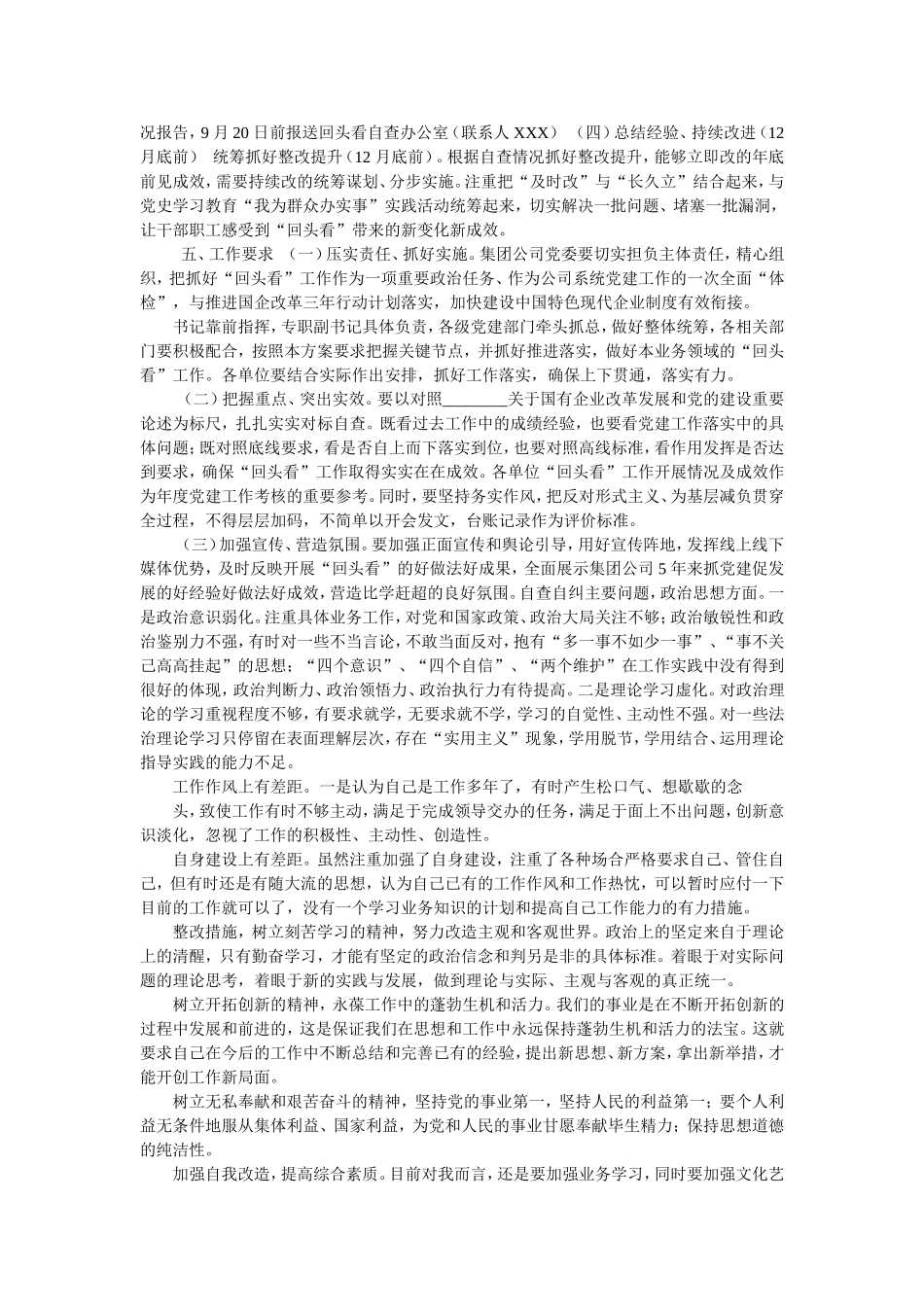 2021年开展全国国有企业党建设工作会议精神贯彻落实情况“回头看”实施方案.doc_第3页