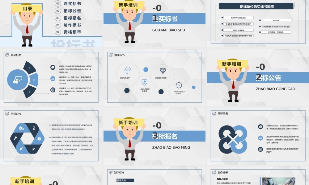 公司员工新手投标书制作的要求流程培训招标官网文件详情咨询PPT模板下载.pptx