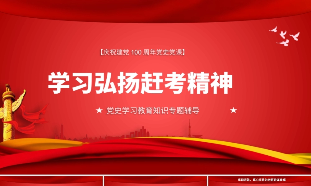 党史学习教育知识专题辅导-学习弘扬赶考精神PPT课件（带内容）.pptx