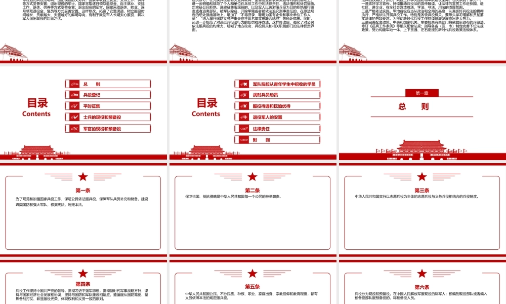 2021《中华人民共和国兵役法（2021修订）》全文学习材料PPT课件（带内容）.pptx