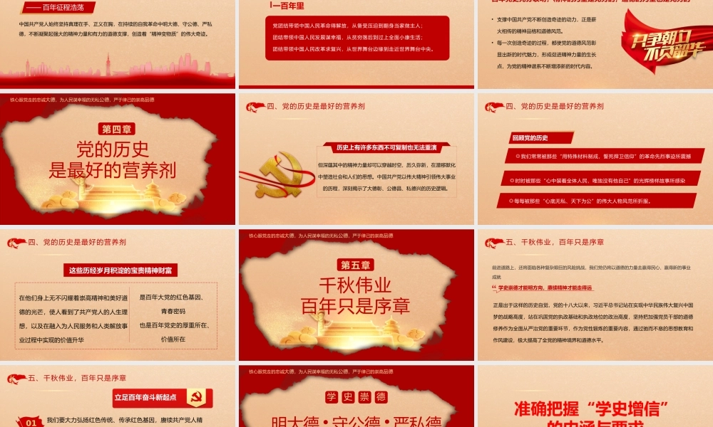 学史崇德要明大德守公德严私德党员与准确把握“学史增信”的内涵与要求党课模板.pptx
