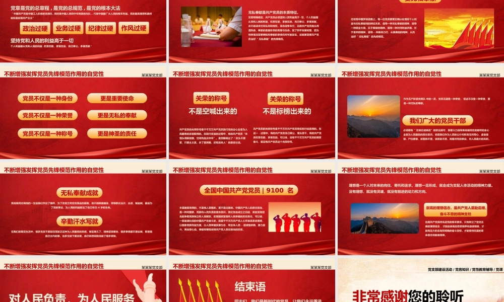 如何发挥党员先锋模范作用PPT模板下载.pptx