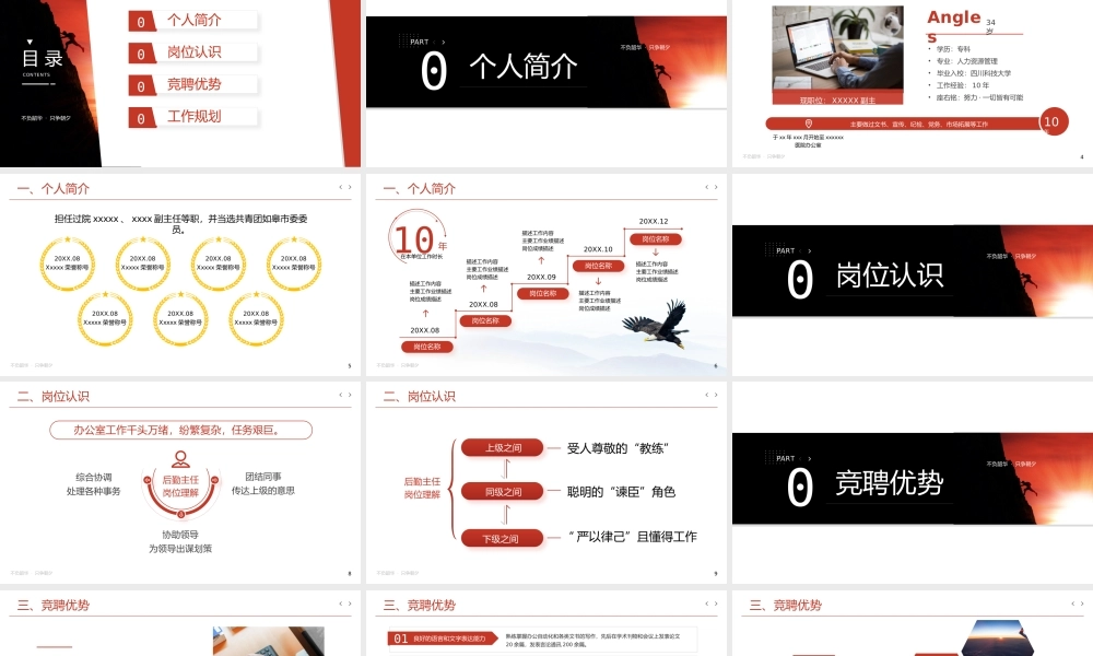 医院后勤主任岗位竞聘PPT展示材料（带内容）.pptx