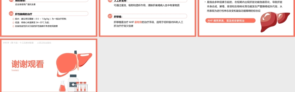 外科学（第9版）十三五教材——重症监测治疗与复苏——急性肝衰竭PPT课件（带内容）.pptx