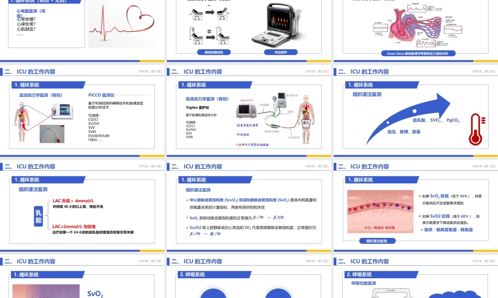 外科学（第9版）十三五教材——重症监测治疗与复苏PPT课件（带内容）.pptx
