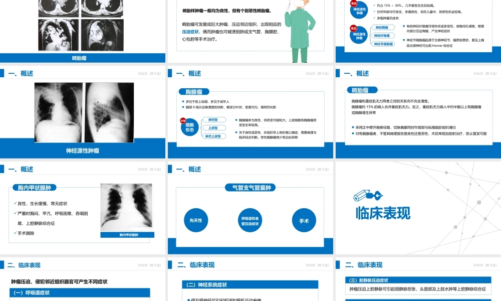 药理学（第9版）十三五教材—原发性纵隔肿瘤PPT课件（带内容）.pptx