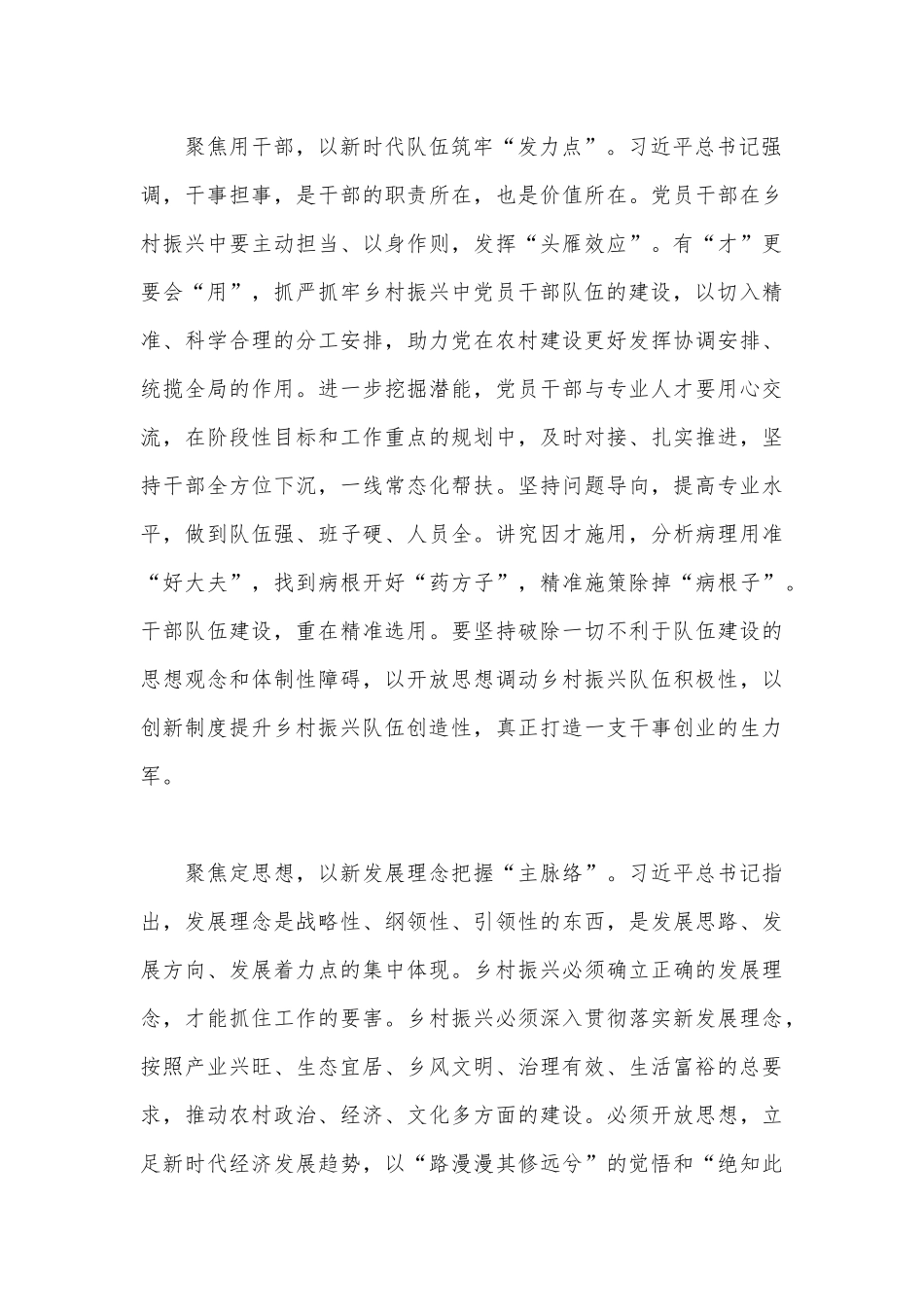党课讲稿——做好四聚焦抓党建促乡村振兴供借鉴.docx_第2页