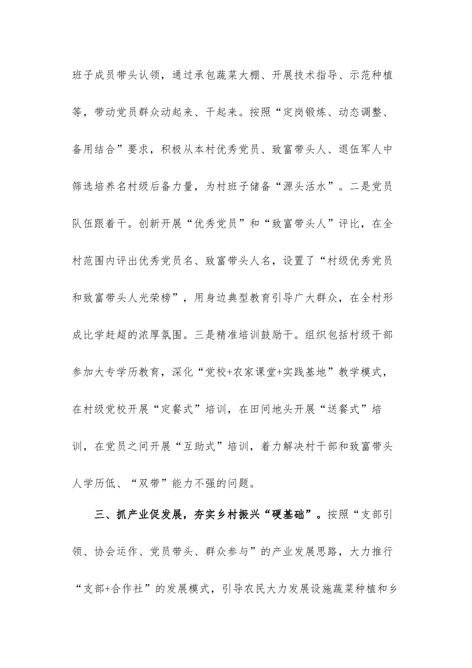 2021年关于村党支部实施乡村振兴战略交流发言材料.docx_第3页