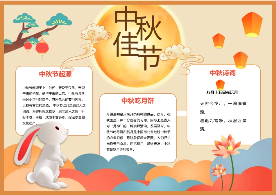 中秋节手抄报电子小报模板.docx_第1页