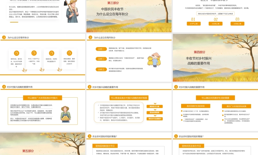 黄色中国农民丰收节宣传介绍PPT模版下载.pptx
