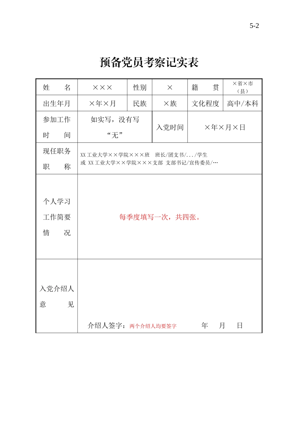 预备党员考察记实表.docx_第1页