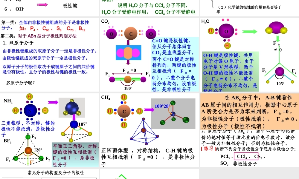 人教版高中化学选修三 2.3分子的性质第1课时（课件2）.ppt