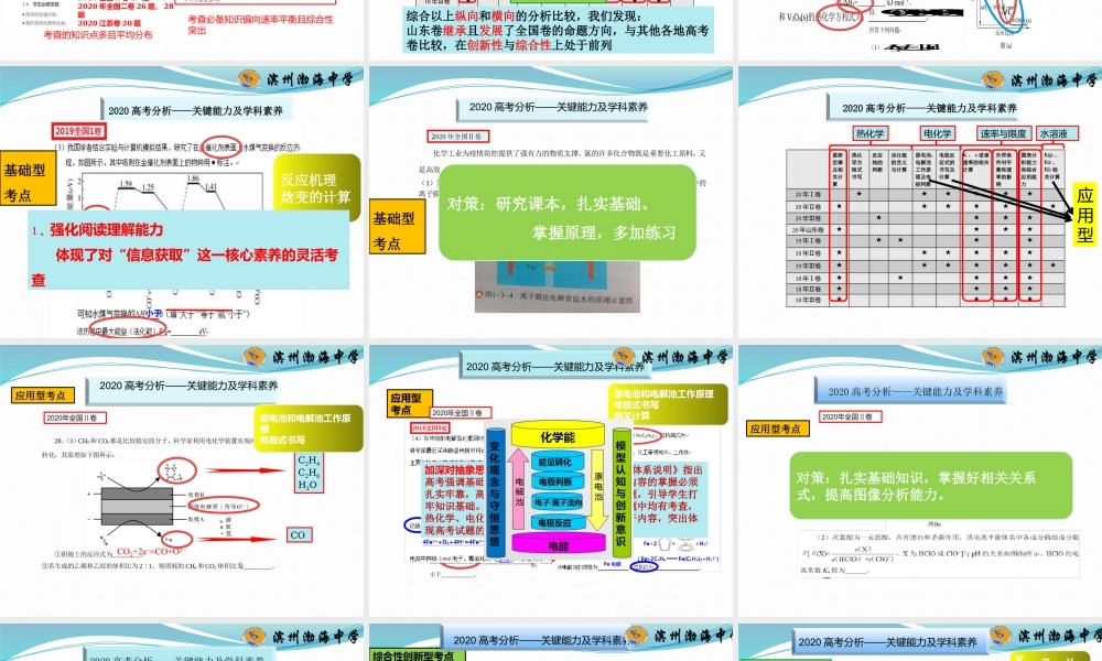 2021年高考化学试题研究（化学反应原理部分）及备考建议.pptx