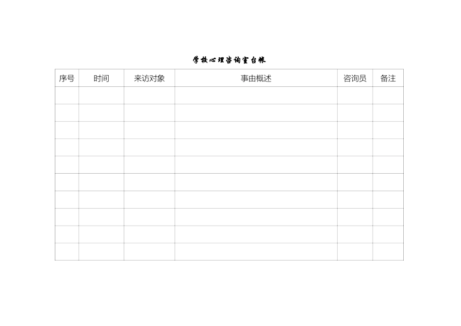 最新学校心理咨询室必备档案资料和制度汇编全套大全样本表格范例.doc_第3页